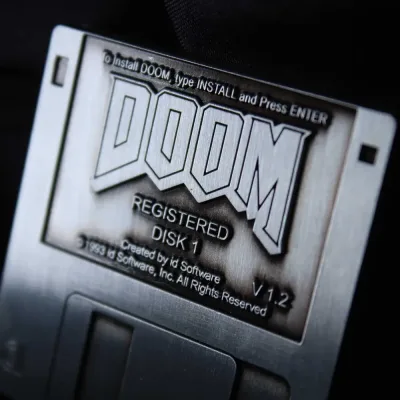 Doom Floppy Disk Pin Badge