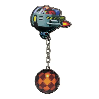 Sonic The Hedgehog – Dr. Eggman Egg Mobile Chained Pin Badge
